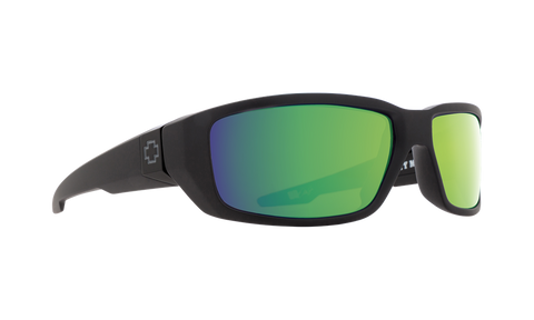 Spy DIRTY MO Soft Matte Black w/ HD Plus Green Spectra Mirror Polarised