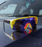 Spy MONOLITH 5050 Neon Yellow w/ HD+ Purple Spectra Mirror