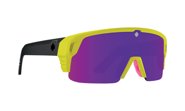 Spy MONOLITH 5050 Neon Yellow w/ HD+ Purple Spectra Mirror