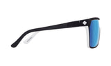 Spy FLYNN Whitewall Black White w/ Happy Blue Spectra