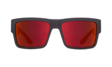 Spy CYRUS Soft Matte Black/Red Fade w/ HD+ Red Flash