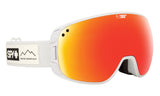 Spy BRAVO 2019 Asian Fit Essential White w/ Happy Red Spectra  + Bonus Lens