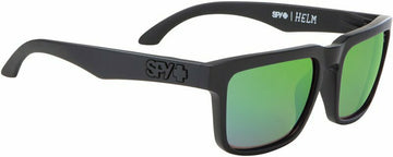 Spy HELM Matte Black w/ Happy Green Spectra Polarized